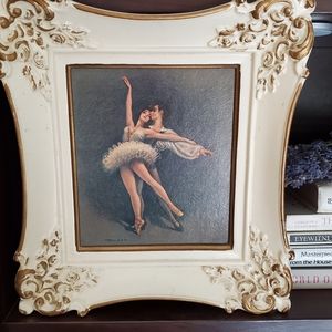 Vintage Framed Frank d'Amario Ballet Dancers Print